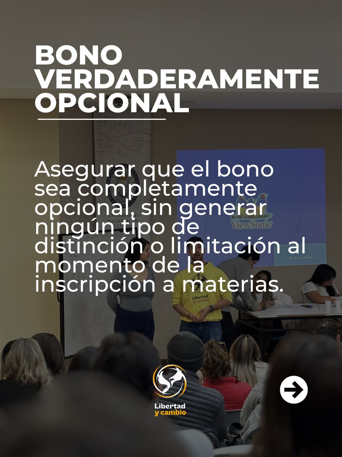 Propuesta de bono verdaderamente opcional