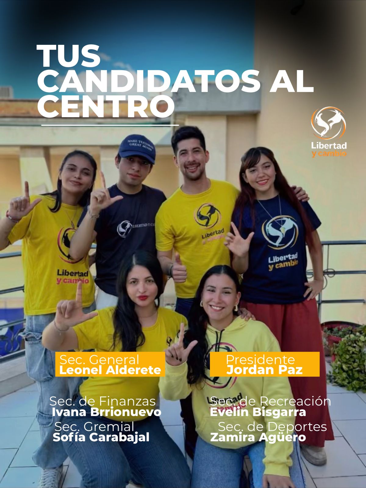 Candidatos de Libertad y Cambio al centro